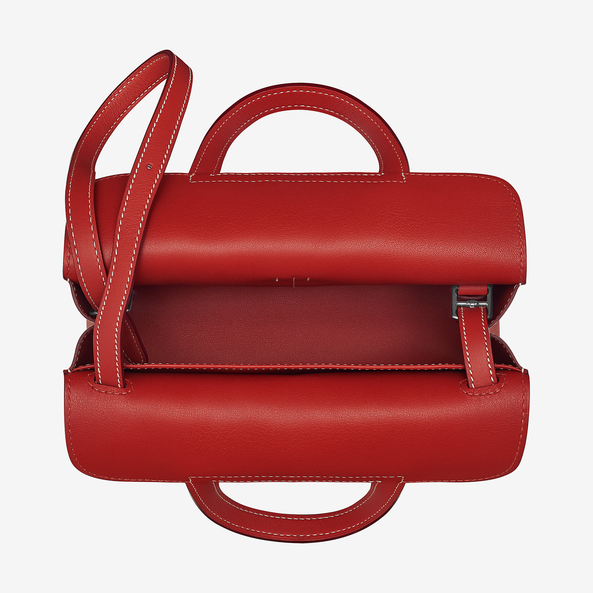 爱马仕Hermes Halzan mini bag rouge tomate Swift calfskin 小牛皮手提包