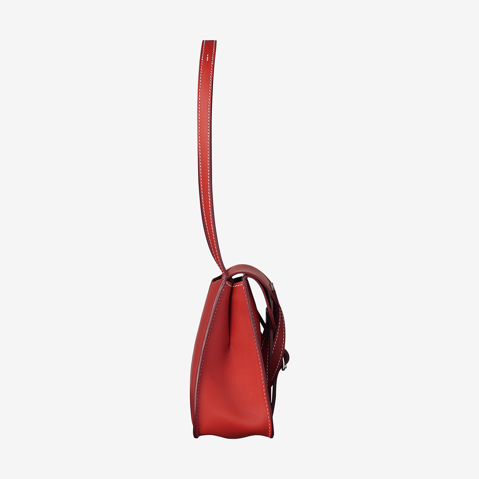 爱马仕Hermes Halzan mini bag rouge tomate Swift calfskin 小牛皮手提包