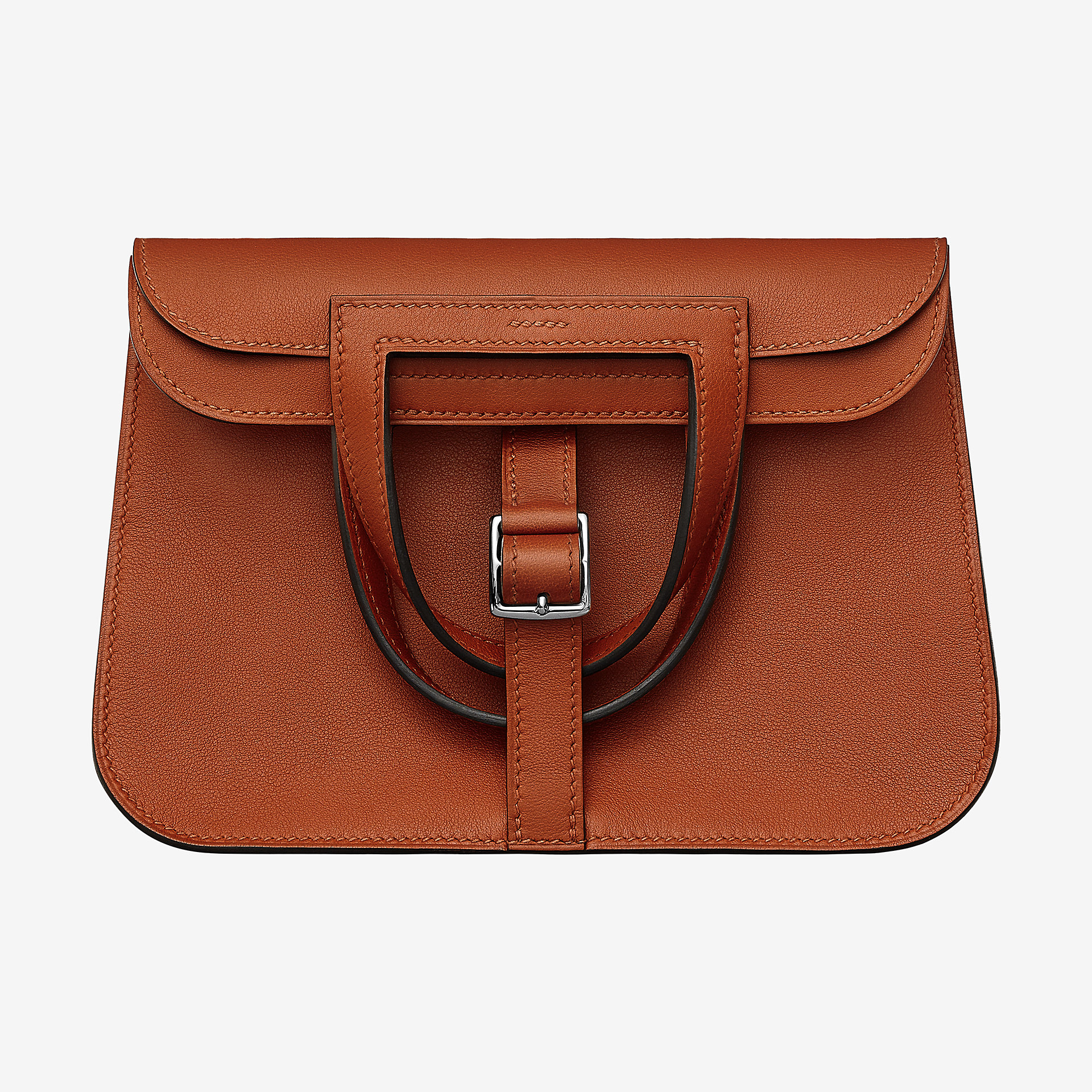 爱马仕Hermes Halzan mini bag cuivre Swift calfskin 小牛皮手提包