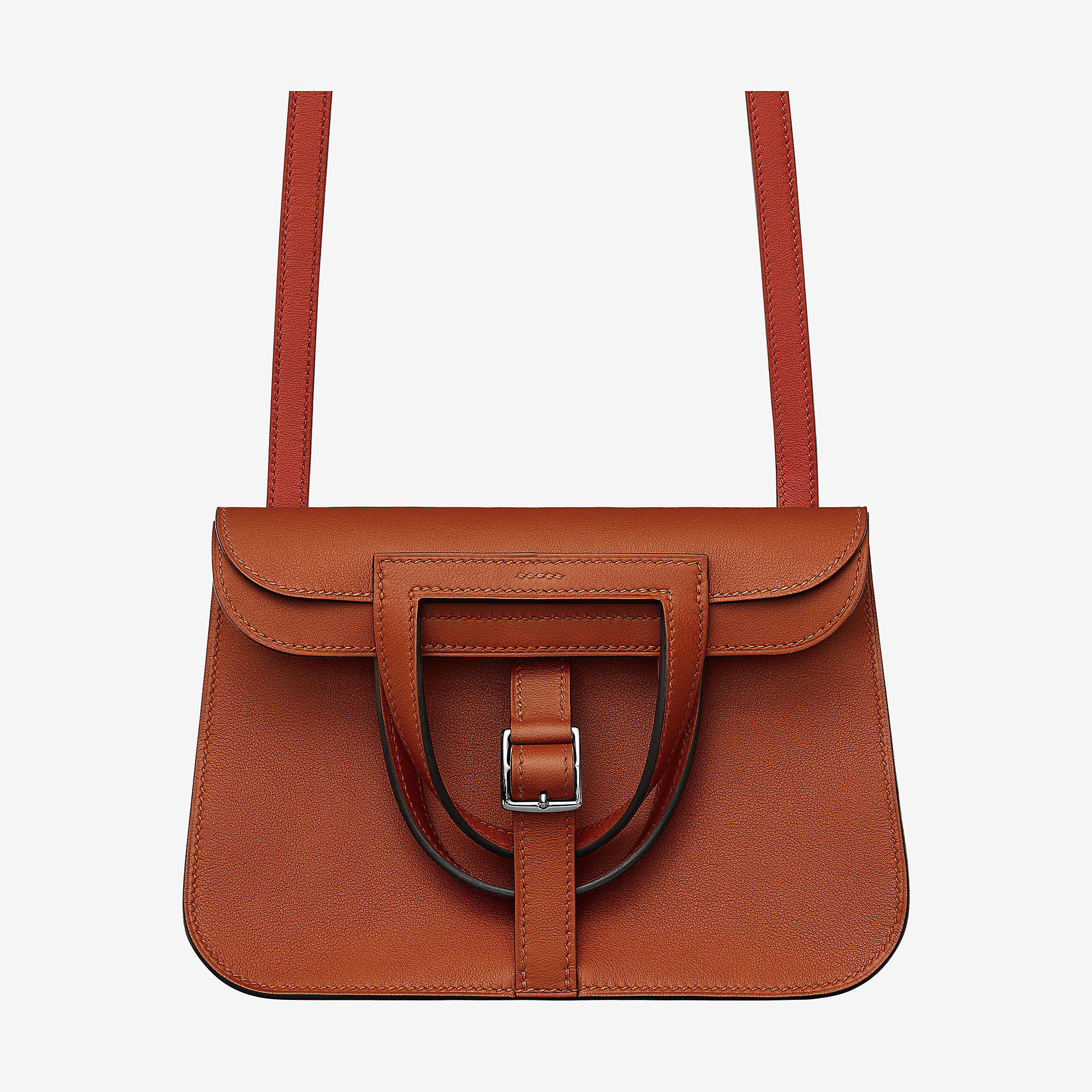 爱马仕Hermes Halzan mini bag cuivre Swift calfskin 小牛皮手提包