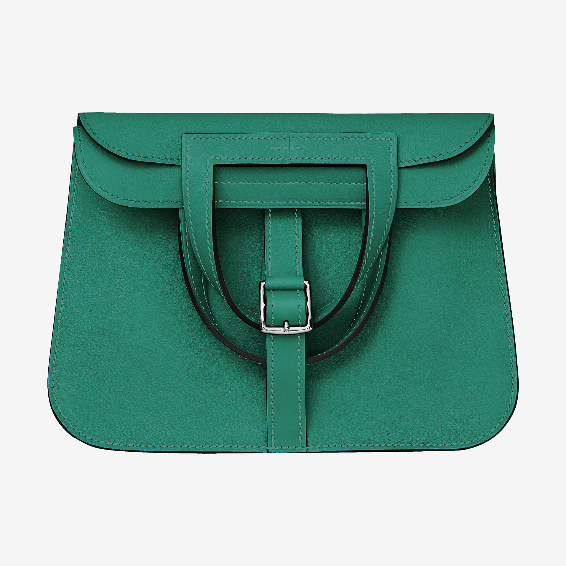 爱马仕Hermes Halzan mini bag malachite 孔雀绿Swift calfskin 小牛皮手提包