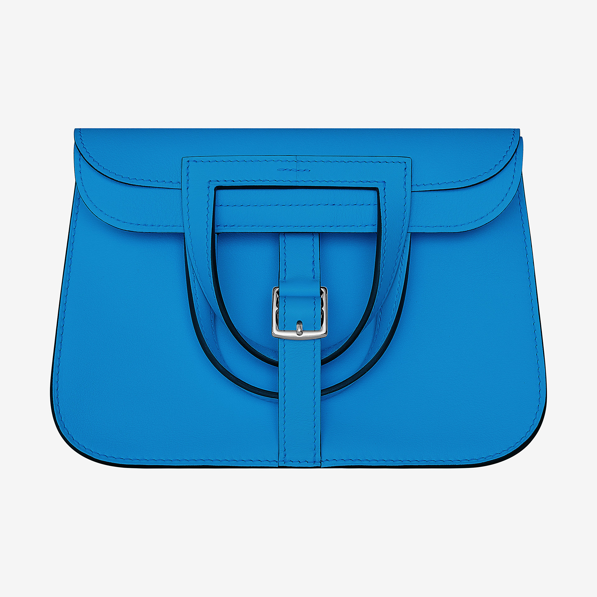 爱马仕Hermes Halzan mini bag bleu zanzibar Swift 小牛皮手提包