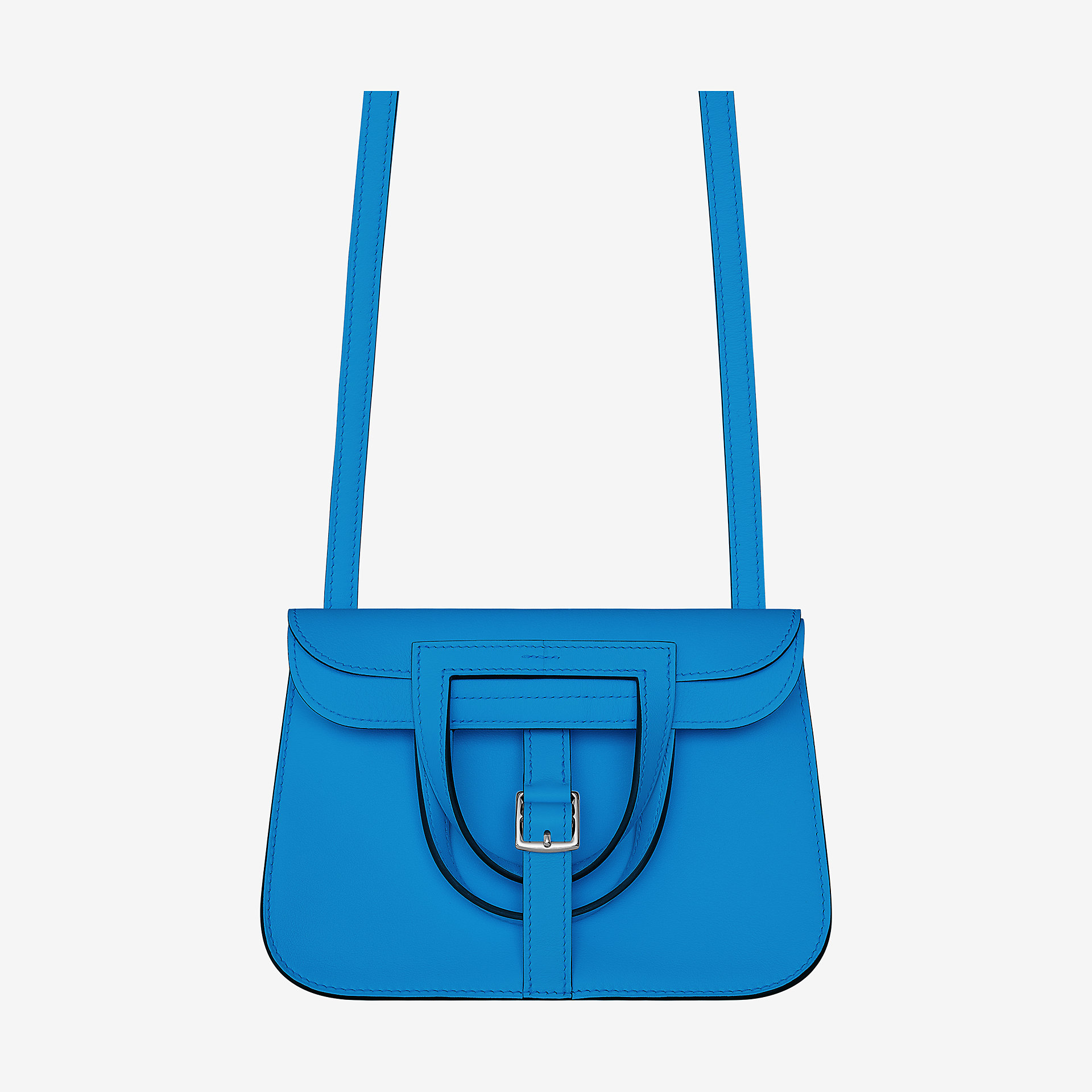 爱马仕Hermes Halzan mini bag bleu zanzibar Swift 小牛皮手提包