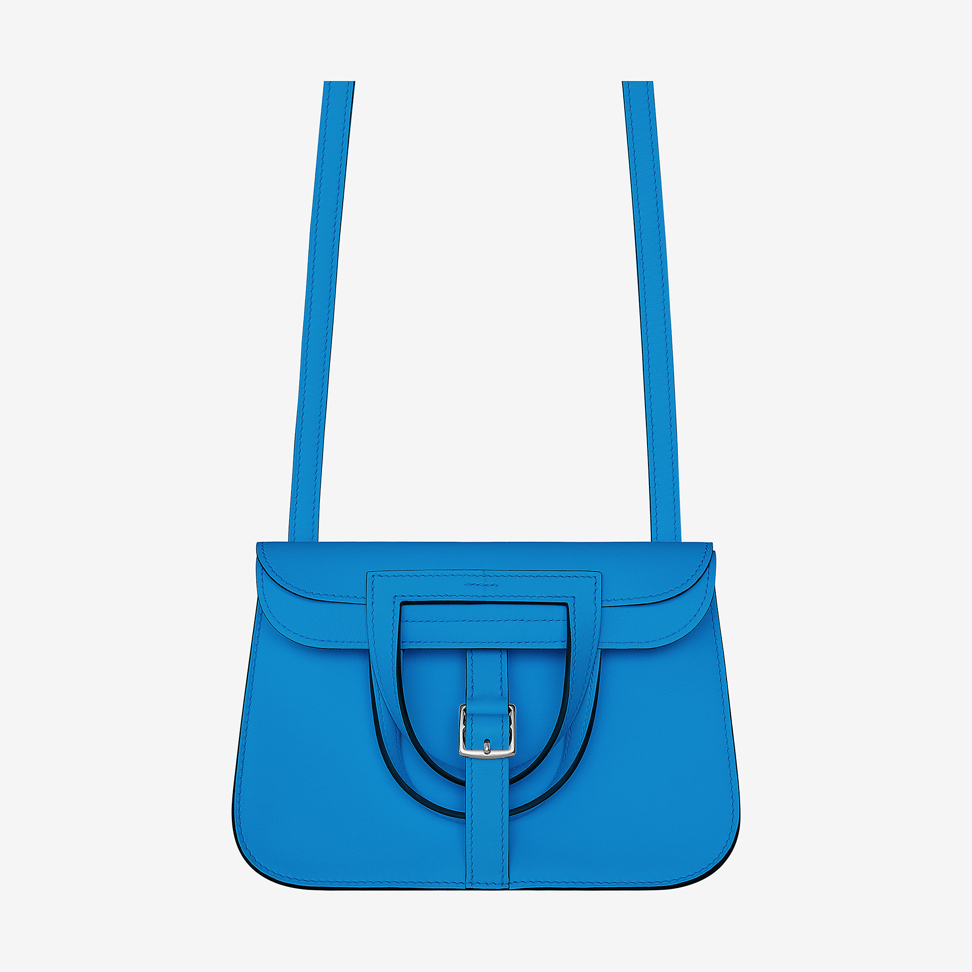 爱马仕Hermes Halzan mini bag bleu zanzibar Swift 小牛皮手提包