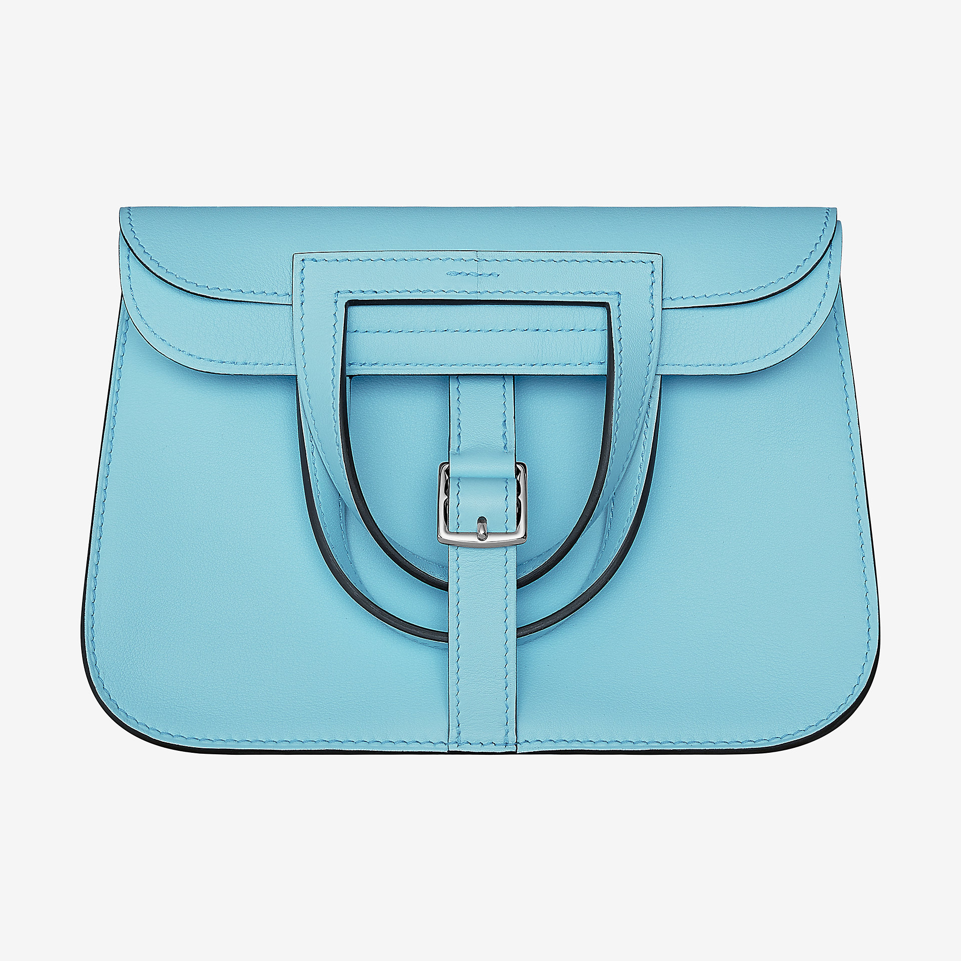 Hermes Halzan mini bag迷你手提袋bleu zéphyr Swift calfskin 小牛皮手提包