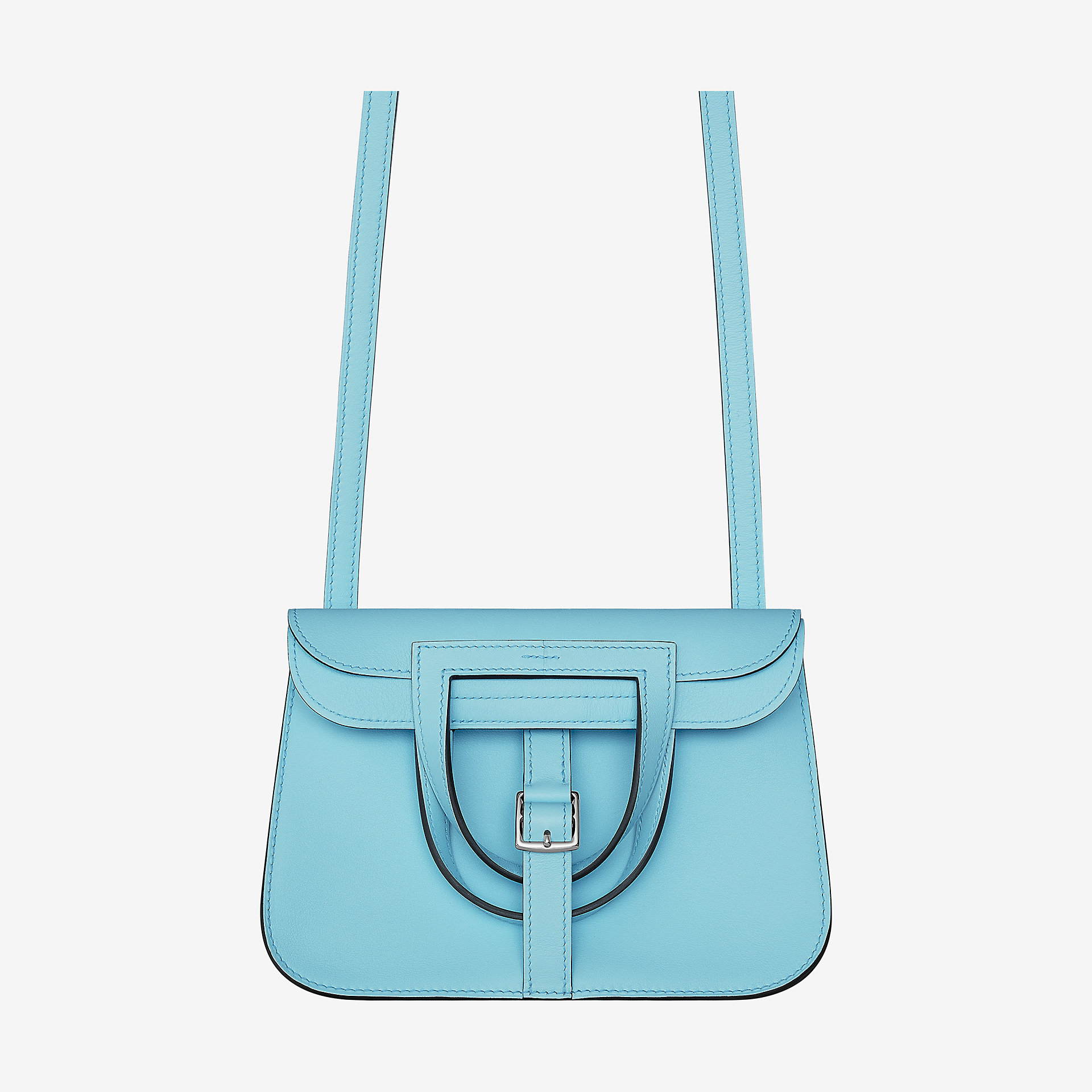 Hermes Halzan mini bag迷你手提袋bleu zéphyr Swift calfskin 小牛皮手提包