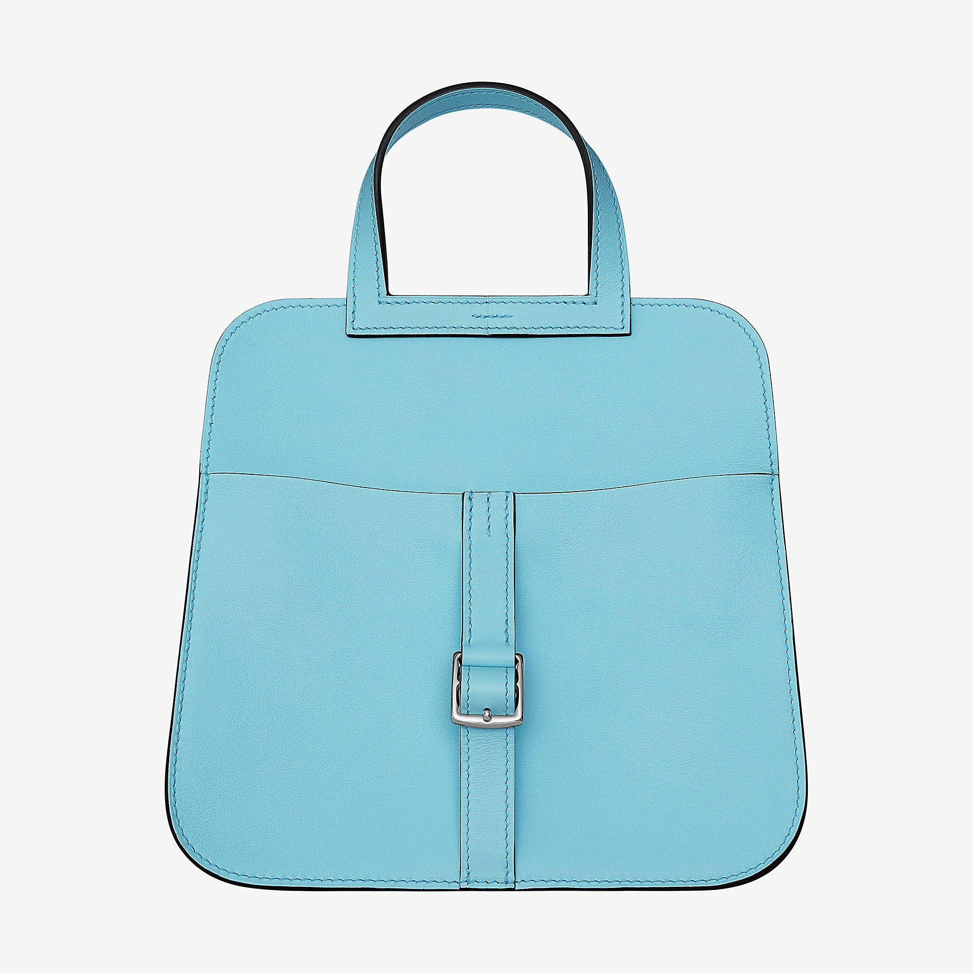 Hermes Halzan mini bag迷你手提袋bleu zéphyr Swift calfskin 小牛皮手提包