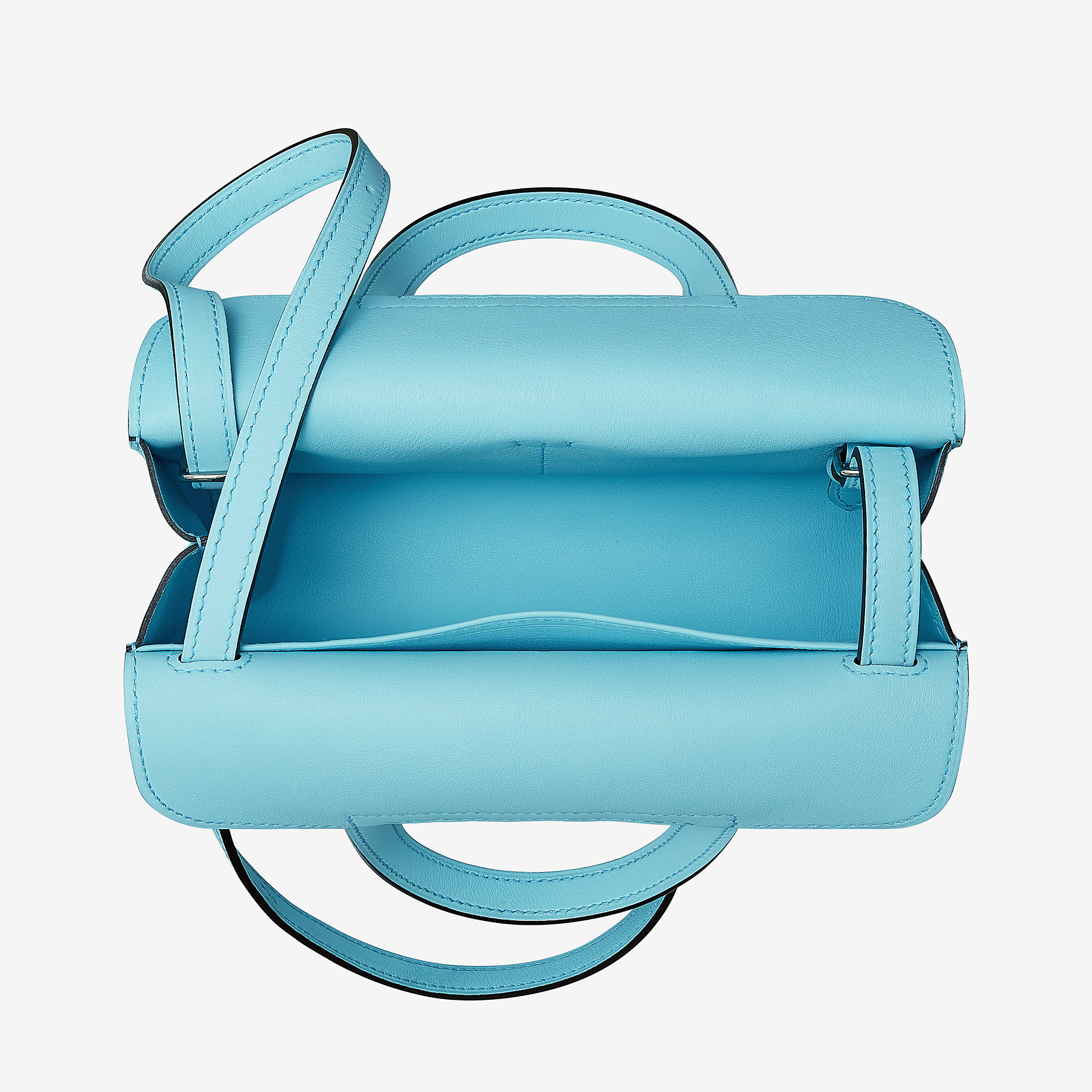 Hermes Halzan mini bag迷你手提袋bleu zéphyr Swift calfskin 小牛皮手提包