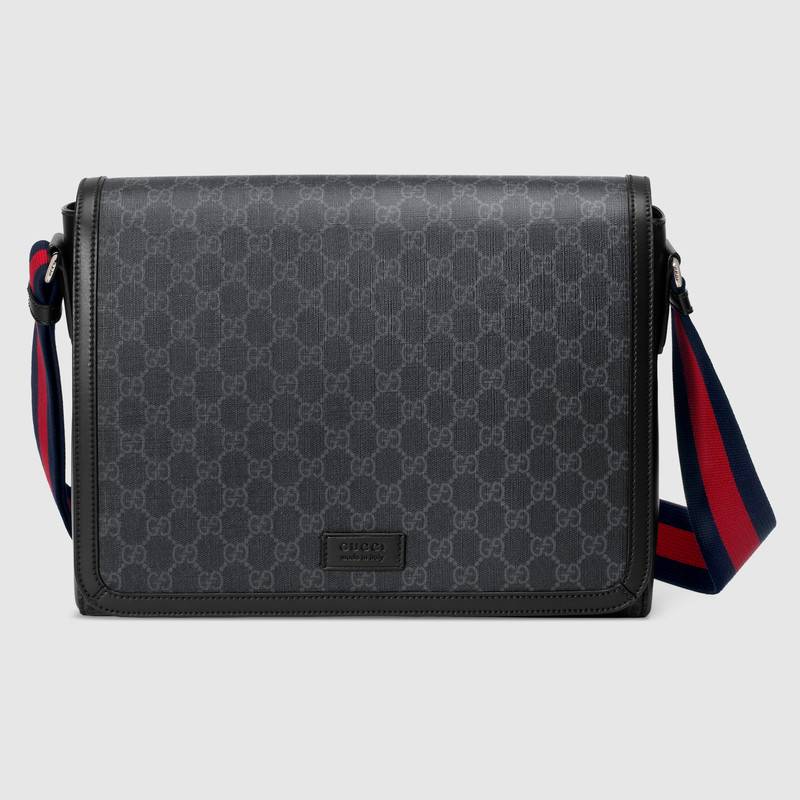 Gucci GG高级人造帆布翻盖邮差包 474138 K5RLN 1095