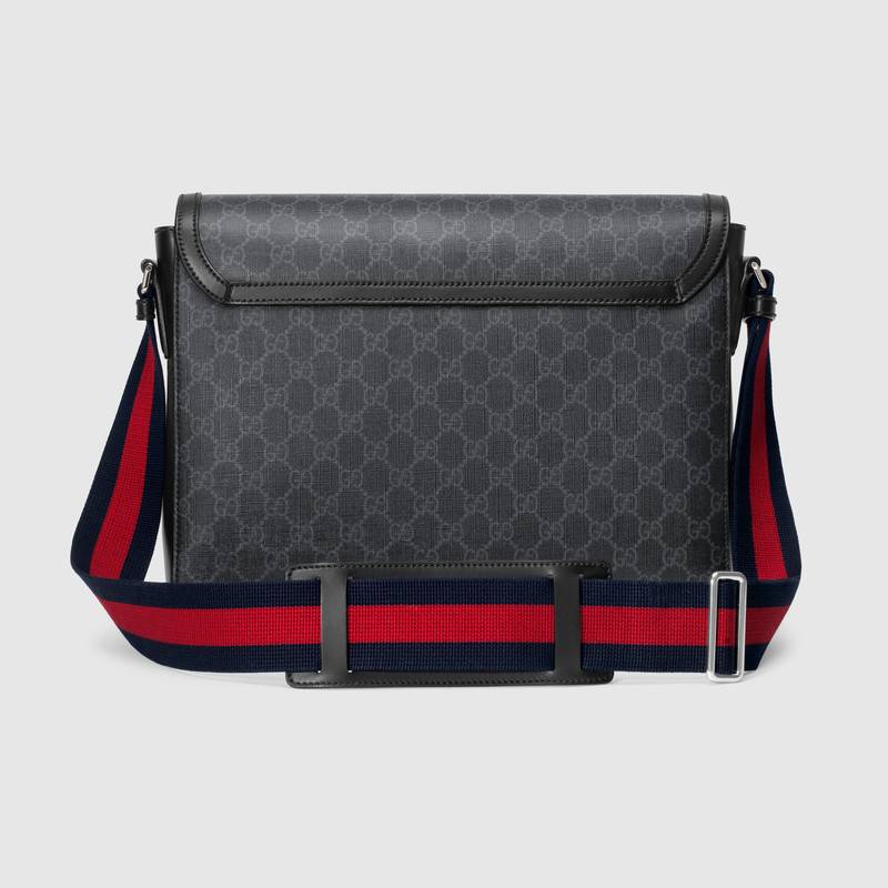 Gucci GG高级人造帆布翻盖邮差包 474138 K5RLN 1095