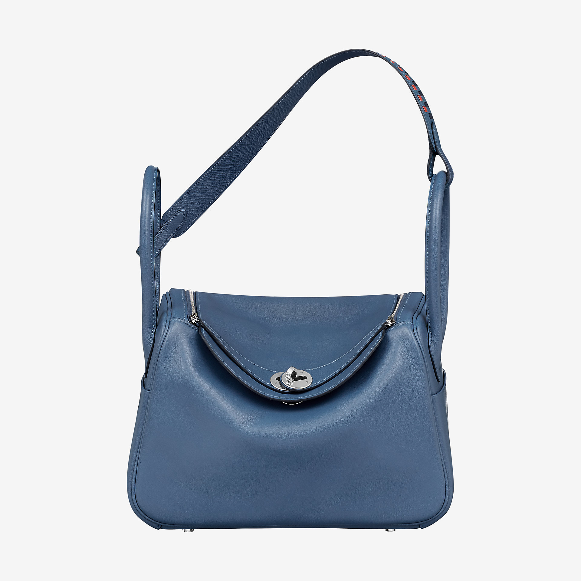 Hermes Lindy 26 bag bleu Brighton Swift and Epsom calfskin