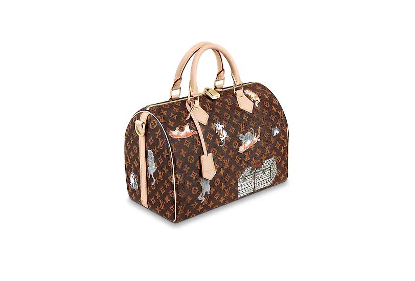 路易威登 LV 棕色与橘色SPEEDY 30 手袋（配肩带）M44401