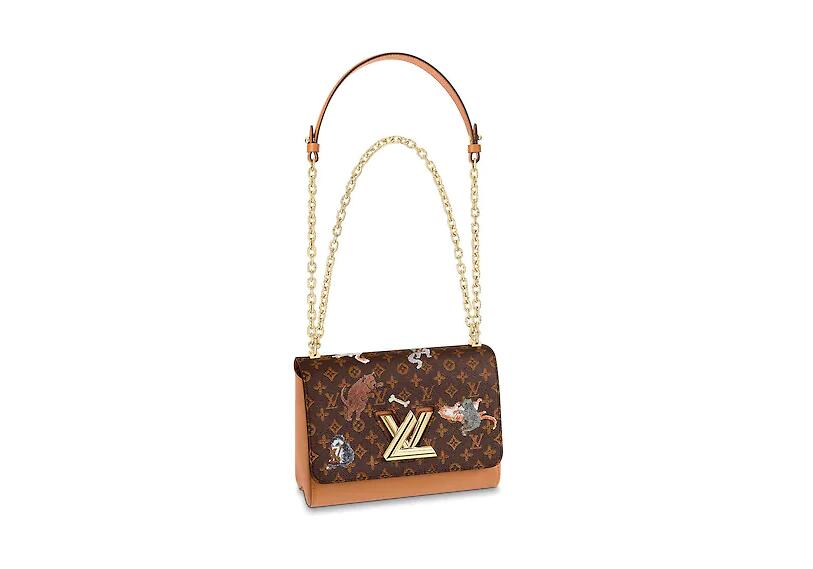 路易威登 LV 棕色与橘色 TWIST 中号手袋 M44408