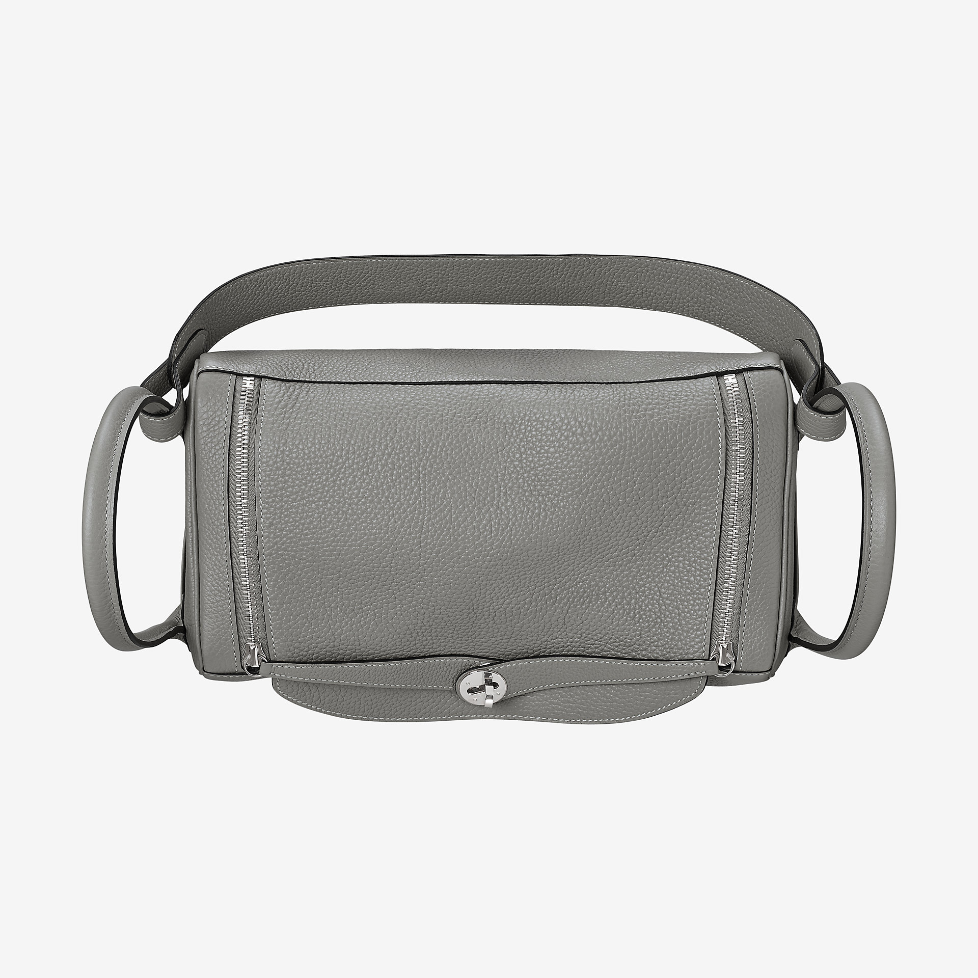 爱马仕琳迪包官网图片 Hermes Lindy 30cm bag CK4Z 海鸥灰 taurillon Clemence
