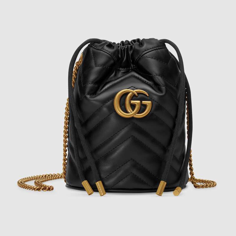 古奇女包正品官网 gucci 575163 DTDRT 1000 GG Marmont 系列迷你水桶包