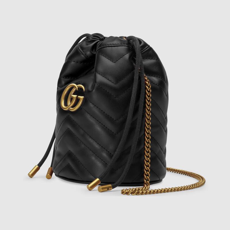 古奇女包正品官网 gucci 575163 DTDRT 1000 GG Marmont 系列迷你水桶包