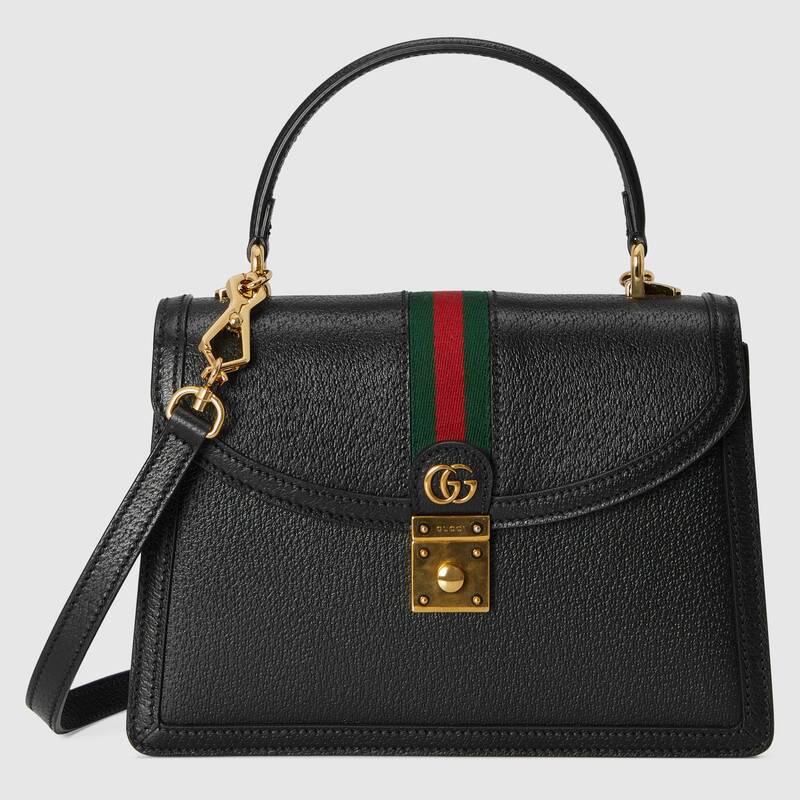 Gucci 651055 DJ2DX 1060 Ophidia系列织带小号手提包