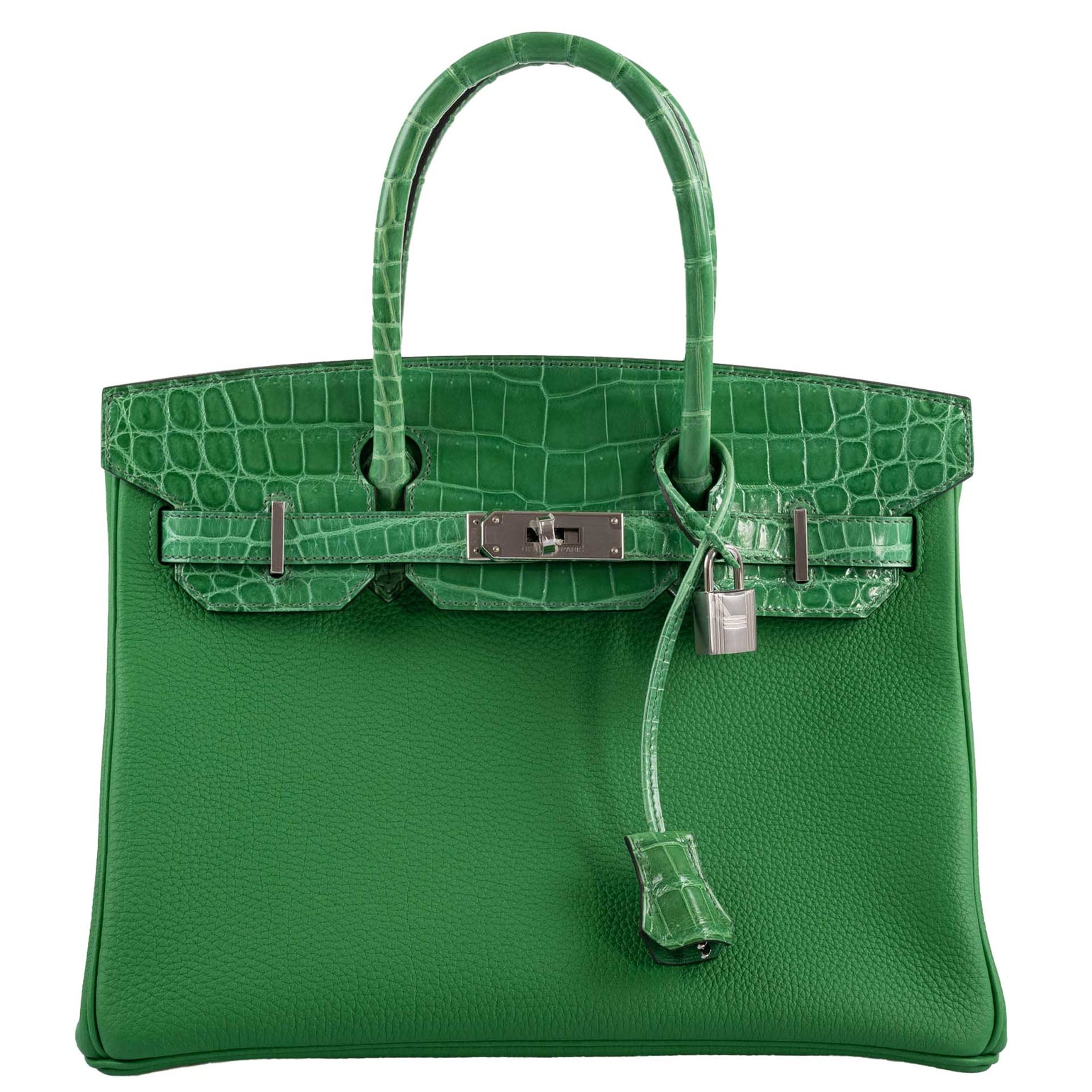 爱马仕 Hermès Birkin Touch 30 Bambou Togo & Cactus Niloticus Crocodile