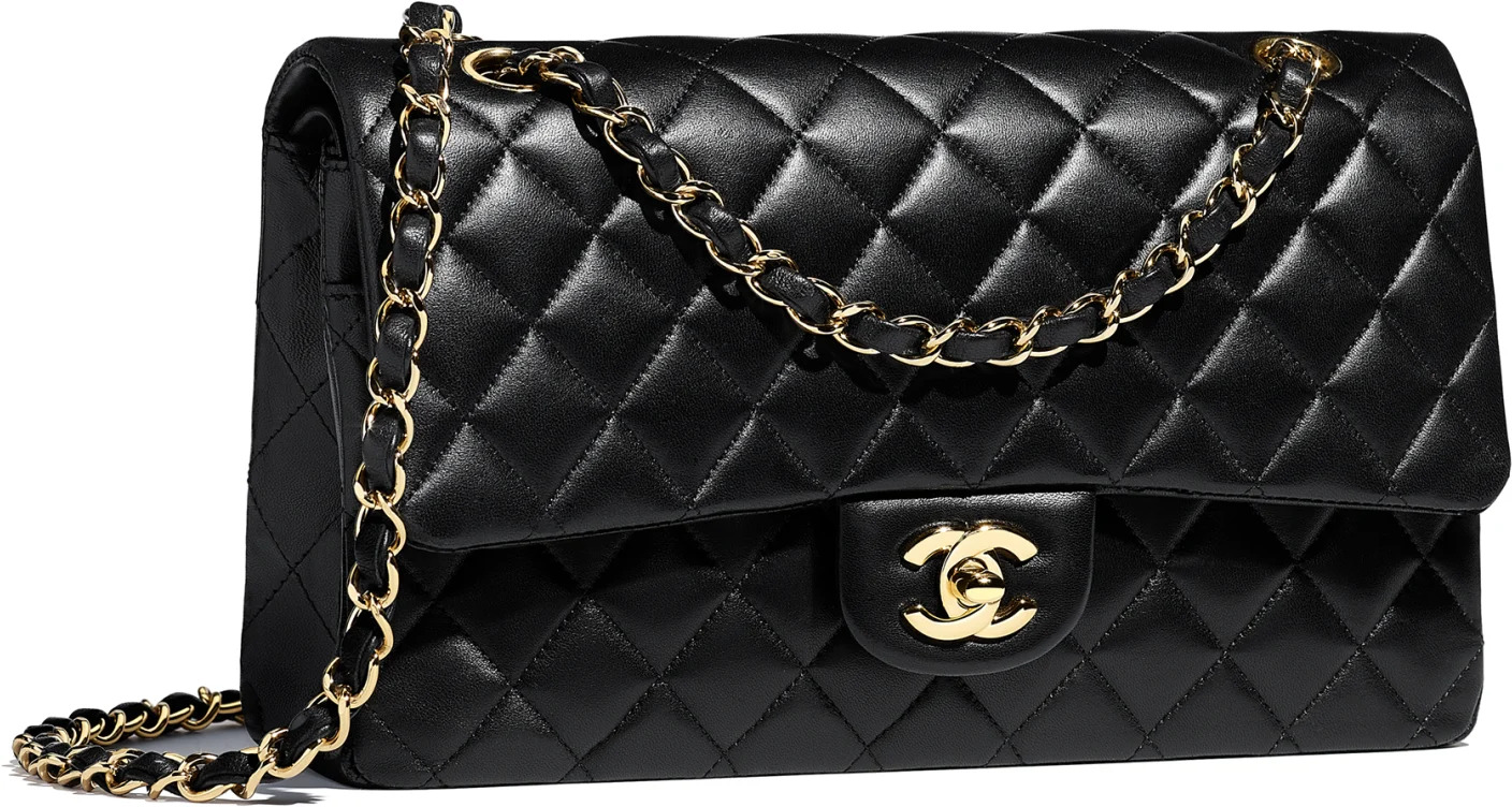 CHANEL 经典手袋 羊皮革与金色金属 黑色 A01112 Y01295 94305