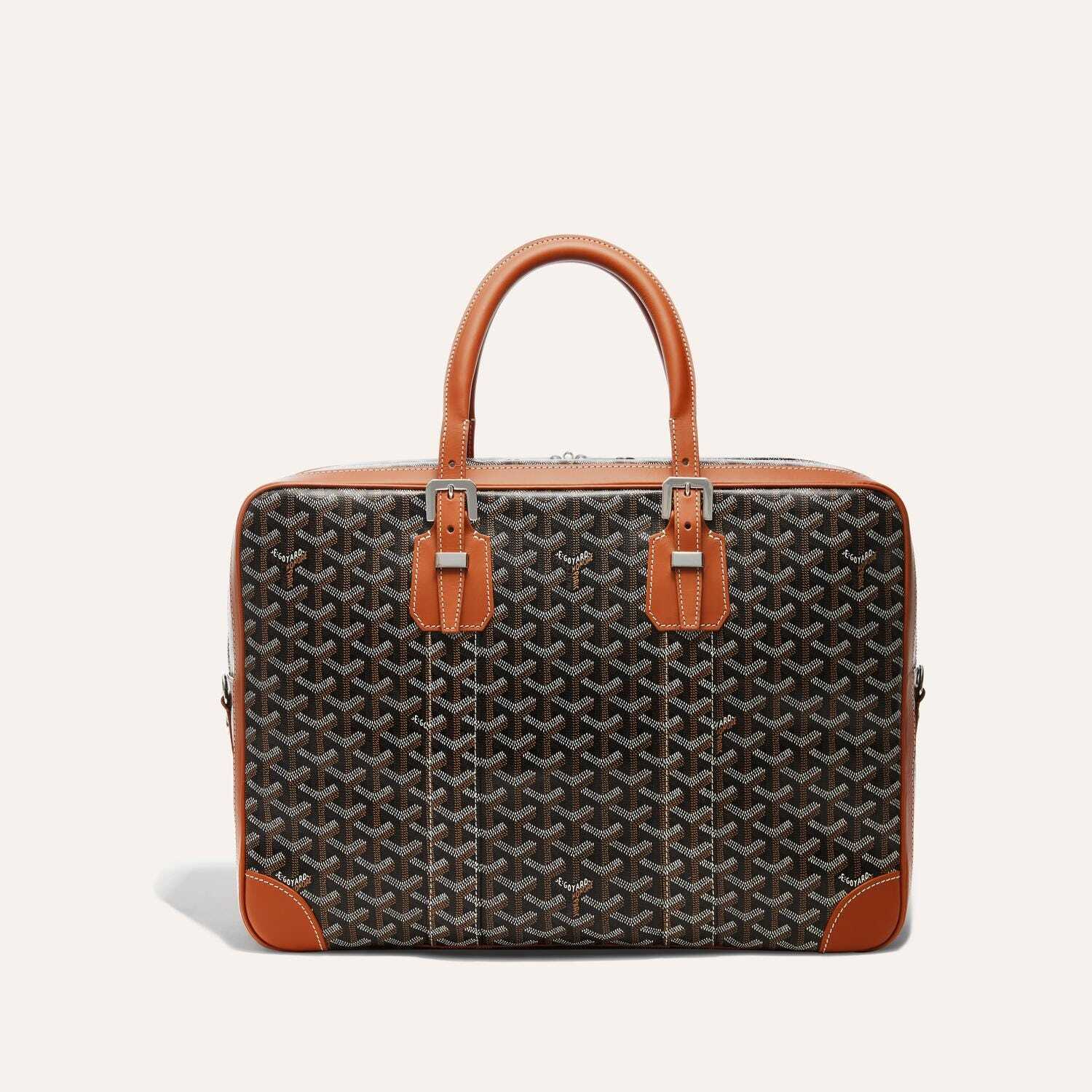 戈雅包包什么档次 goyard AMBASSADE 小号公文包 棕色