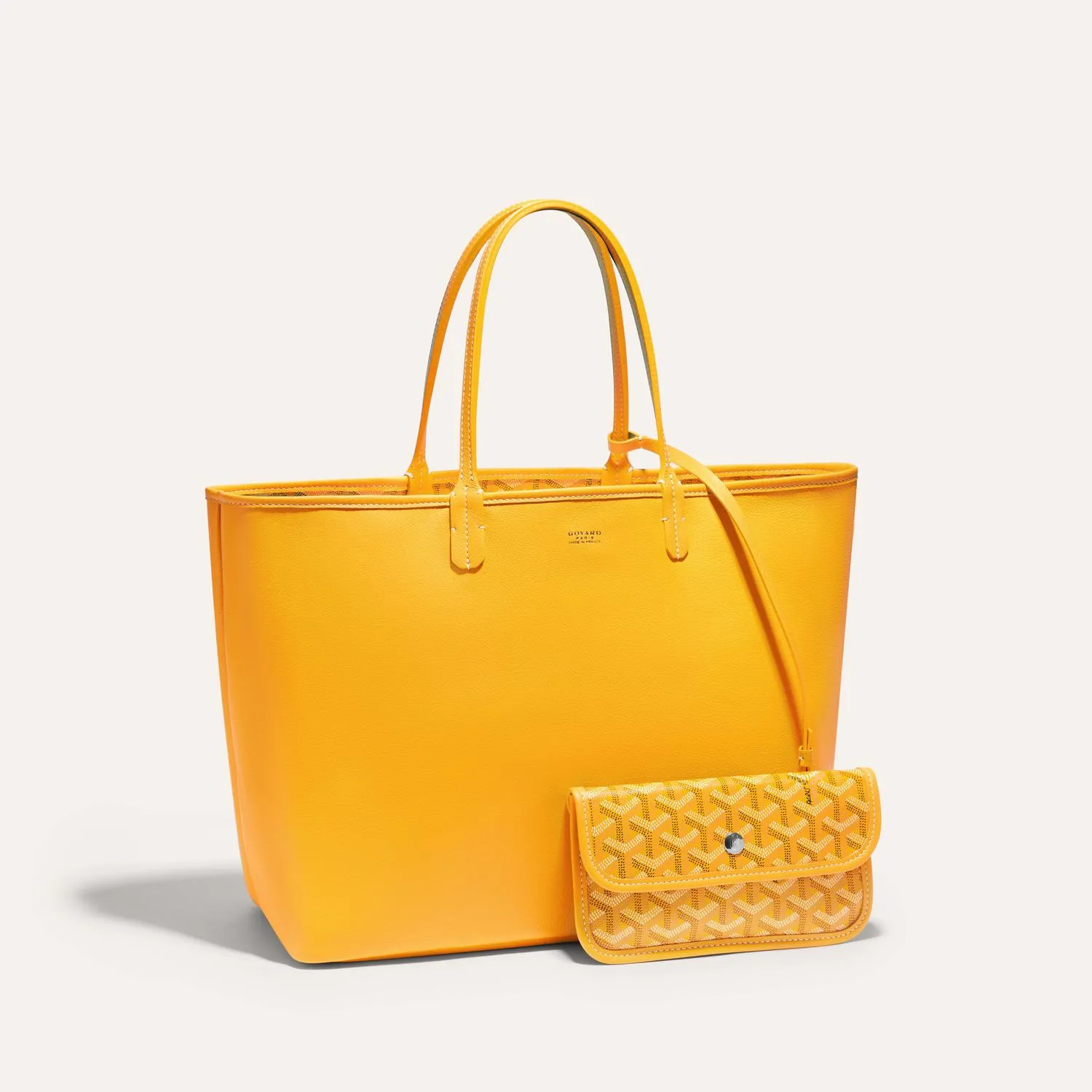 高雅德托特包官网 Goyard Anjou 牛皮 帆布 双面 小号黄色