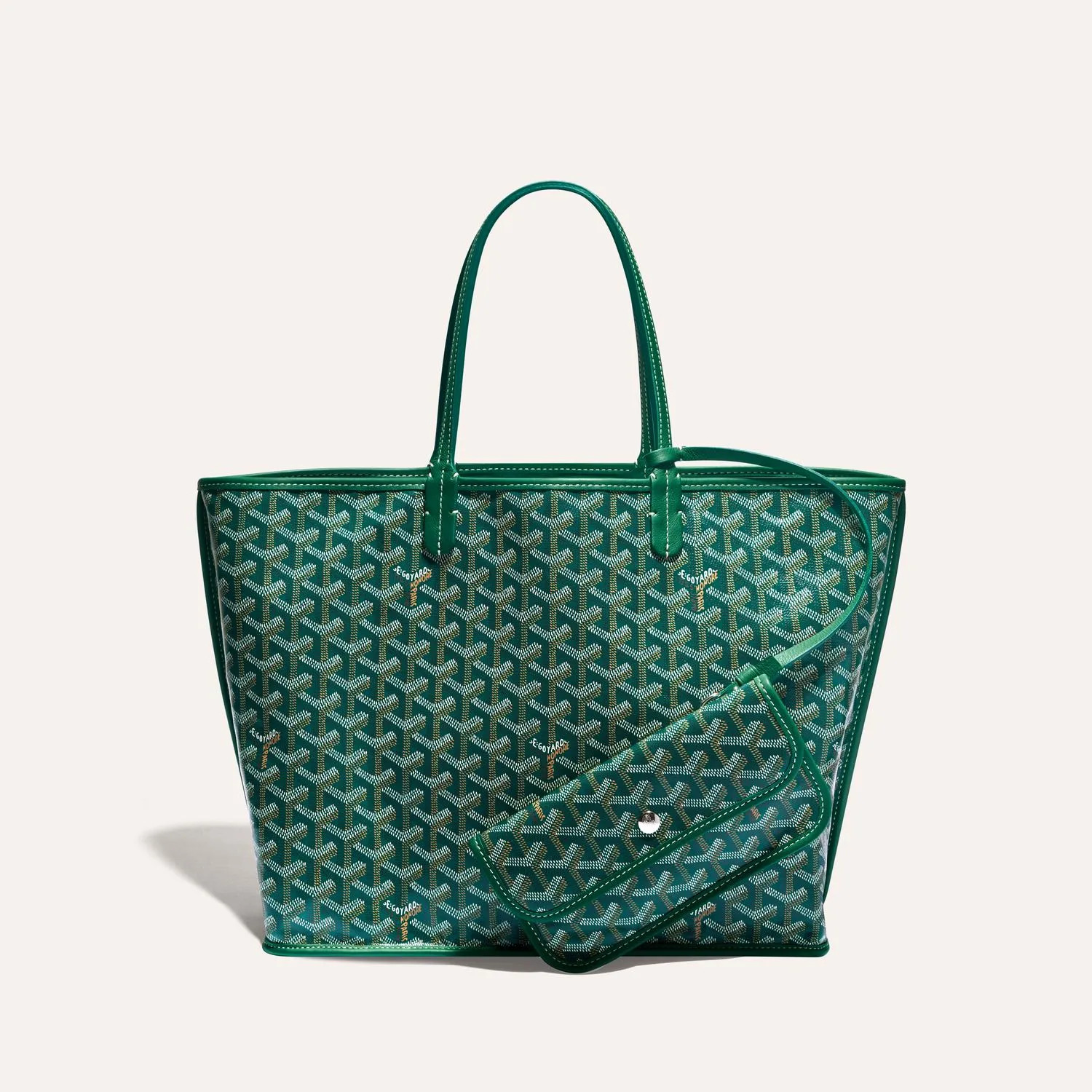 Goyard托特包多少钱 高雅德 Goyard 中文官网 Anjou 小号双面 绿色