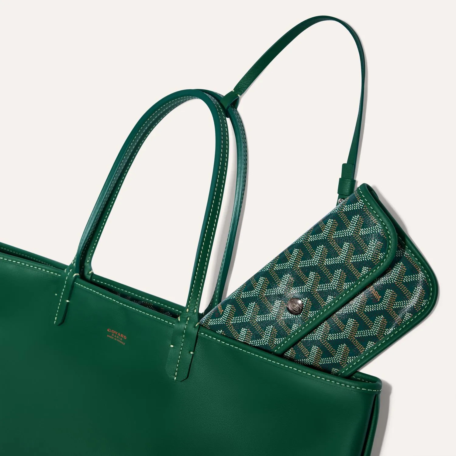 Goyard托特包多少钱 高雅德 Goyard 中文官网 Anjou 小号双面 绿色