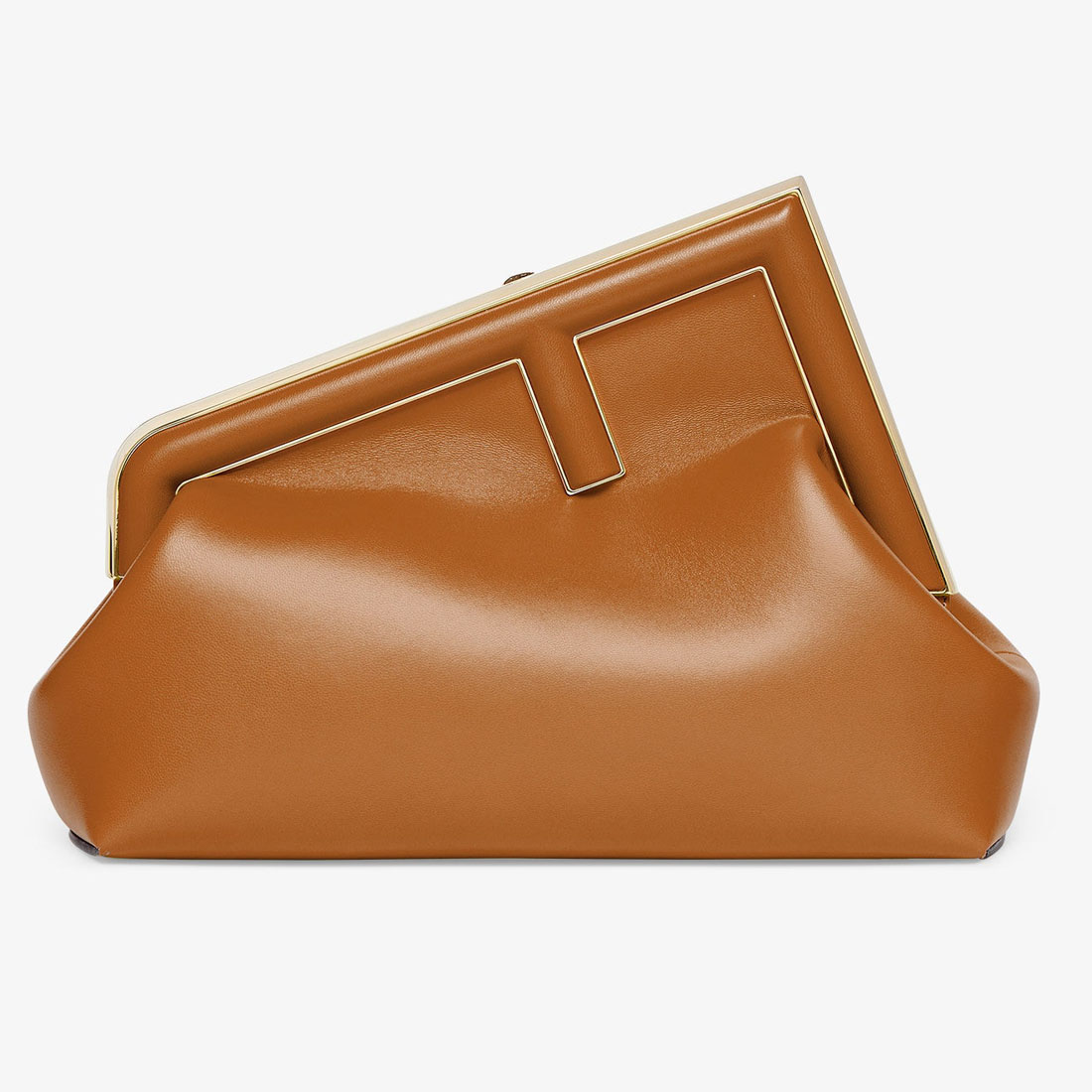 芬迪女包官方网站 Fendi First Midi手袋 棕色皮革手袋
