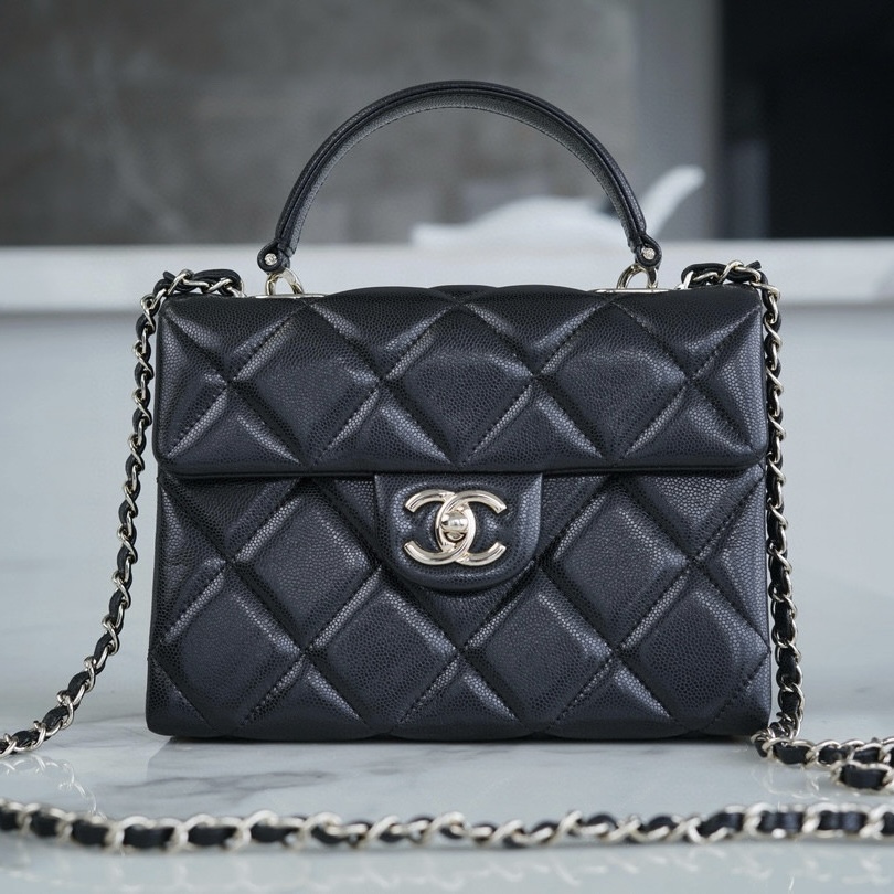 Chanel香奈儿女士手袋官方网站专卖店黑色小号kelly手柄包