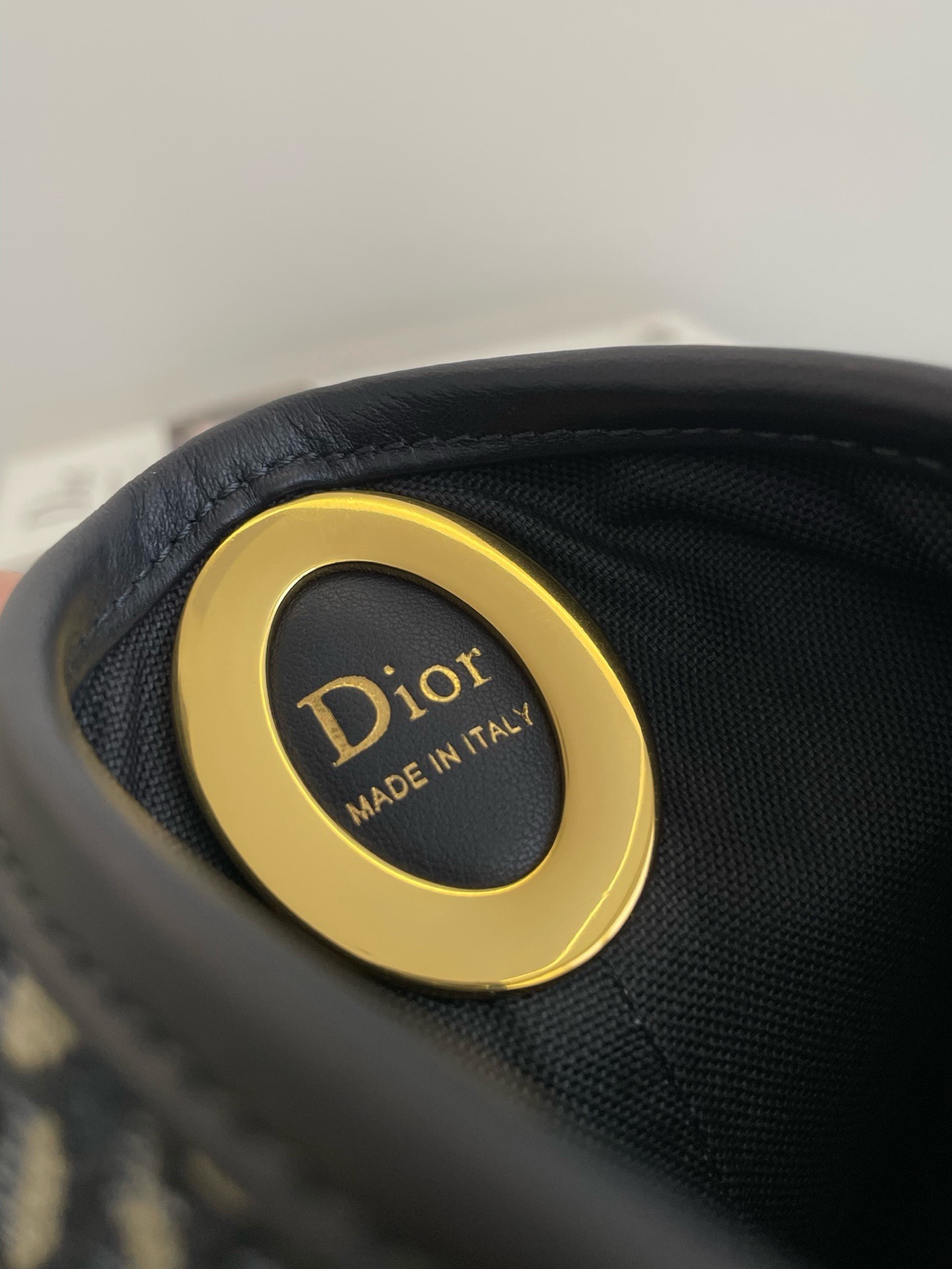 Dior包包专柜入口Medaillon水桶包蓝色Oblique帆布中号斜挎包  Jakarta