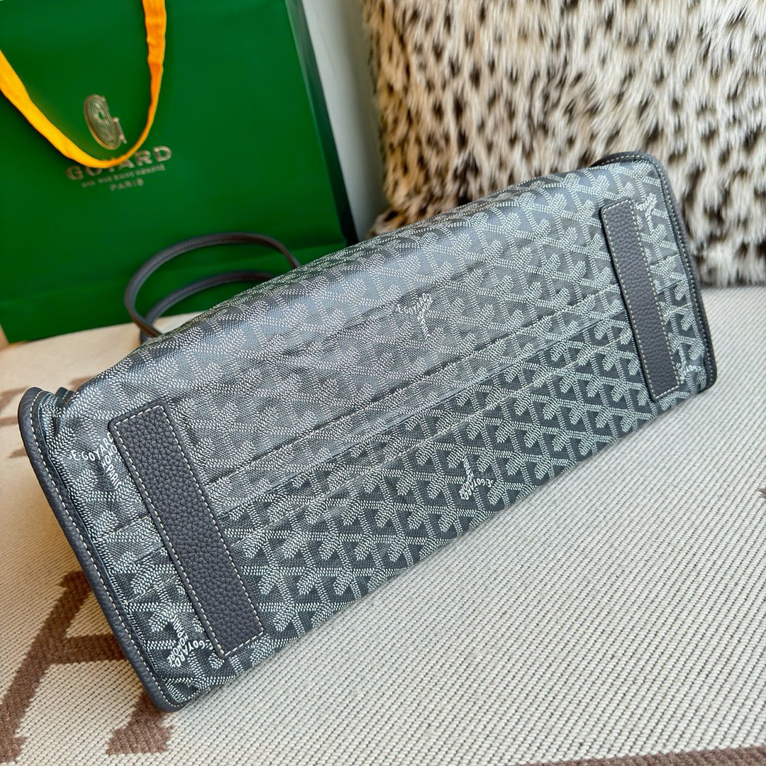 Goyard戈雅包包如何分辨真假官方网站Hardy灰色帆布小牛皮托特包 Hong Kong